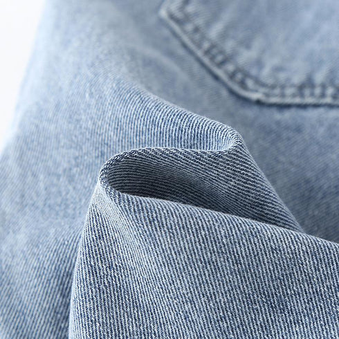 Girls Spring And Autumn Holes Denim Pants